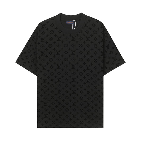 Flocked short sleeves