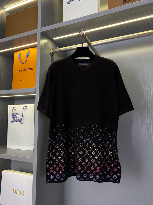 Gradient decorative short sleeves