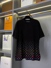 Gradient decorative short sleeves