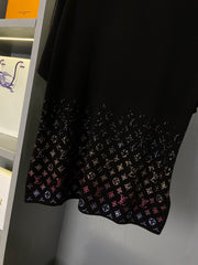 Gradient decorative short sleeves