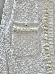 Lapel knitted cardigan