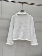 Lapel knitted cardigan