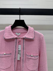 Lapel knitted cardigan