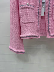 Lapel knitted cardigan