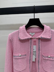 Lapel knitted cardigan