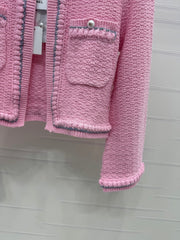 Lapel knitted cardigan