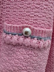 Lapel knitted cardigan