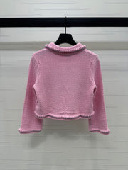 Lapel knitted cardigan