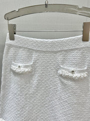 Lapel knitted skirt