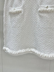 Lapel knitted skirt