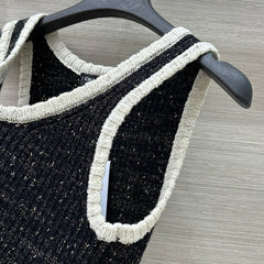 Slim fit knitted vest