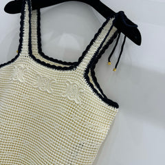 Knitted suspender dress