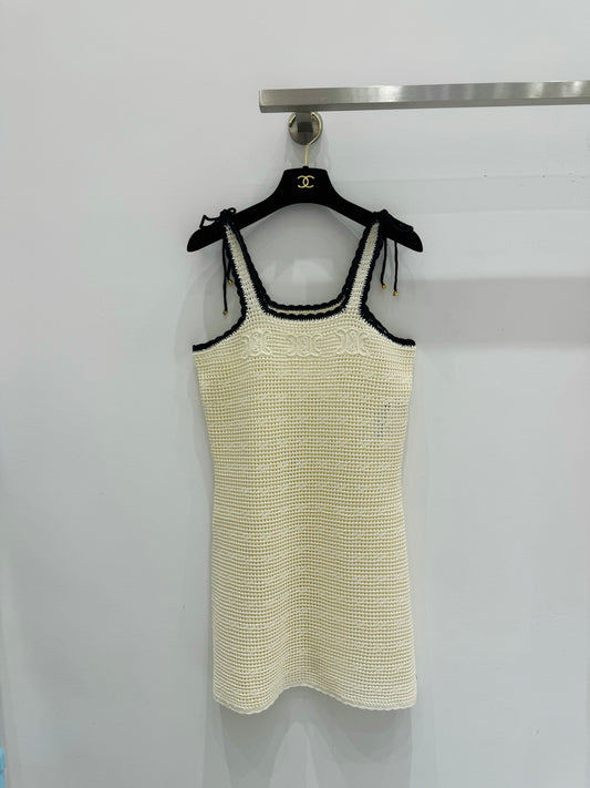 Knitted suspender dress