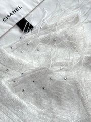 Rhinestone Feather Short Sleeve