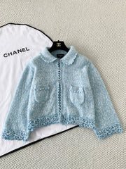 Black floral patchwork lace cardigan