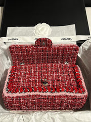 Red wool webbing bag