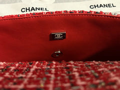 Red wool webbing bag