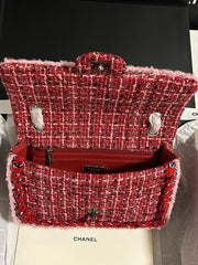 Red wool webbing bag