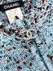 Crew neck crocheted patchwork jacket