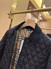 Quilted Nylon Corduroy Short Cotton Jacket