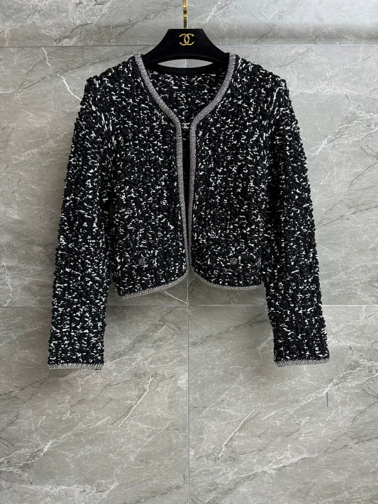 Rhinestone Knitted Jacket