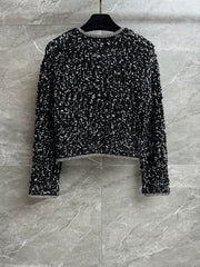 Rhinestone Knitted Jacket