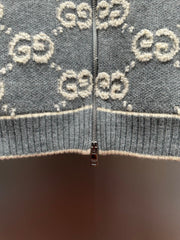 Stand Collar Zip-Up Cardigan