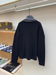 Embroidered Knitted Flight Jacket