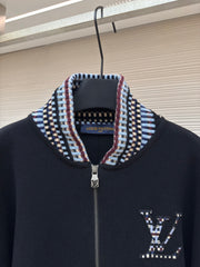 Embroidered Knitted Flight Jacket