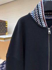 Embroidered Knitted Flight Jacket