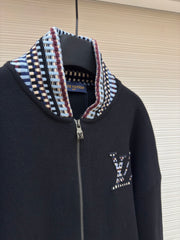 Embroidered Knitted Flight Jacket