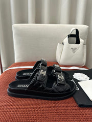 Spring/Summer Rhinestone Buckle Velcro Beach Sandals