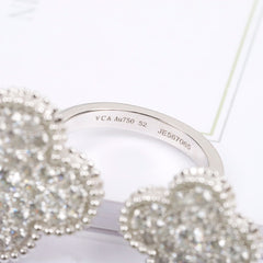 Four-leaf clover diamond ring