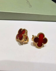 Red agate earrings