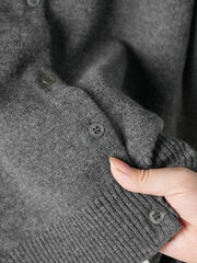 Classic Crew Neck Knit Cardigan