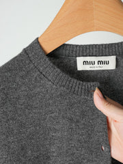 Classic Crew Neck Knit Cardigan