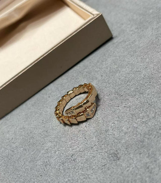 Snake head and tail ring