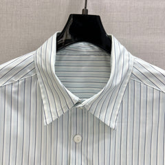 Blue and white striped shirt