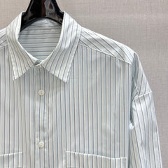 Blue and white striped shirt