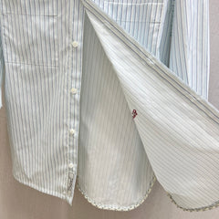 Blue and white striped shirt