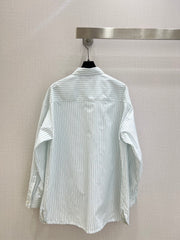 Blue and white striped shirt