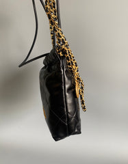 Mini Black & Gold Chain Bag