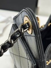 "Mandarin Duck" Chain Bag — Black Mini