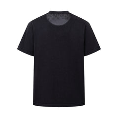 Nylon-Paneled Monogram Pocket Knitted Short-Sleeve Top