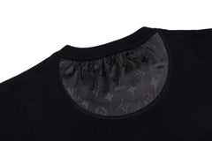 Nylon-Paneled Monogram Pocket Knitted Short-Sleeve Top