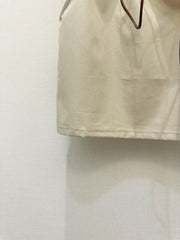 Hollow-out cotton-linen camisole