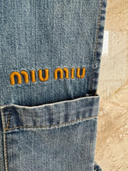 Denim drawstring vest