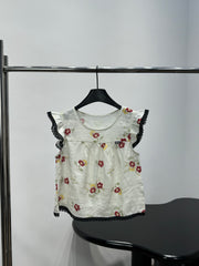 Floral Print Linen Top