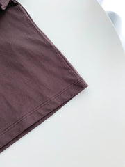 Faux two-piece layered polo long-sleeved shirt