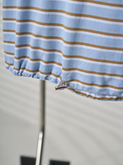 Triangular Logo Striped Short-Sleeve Shirt
